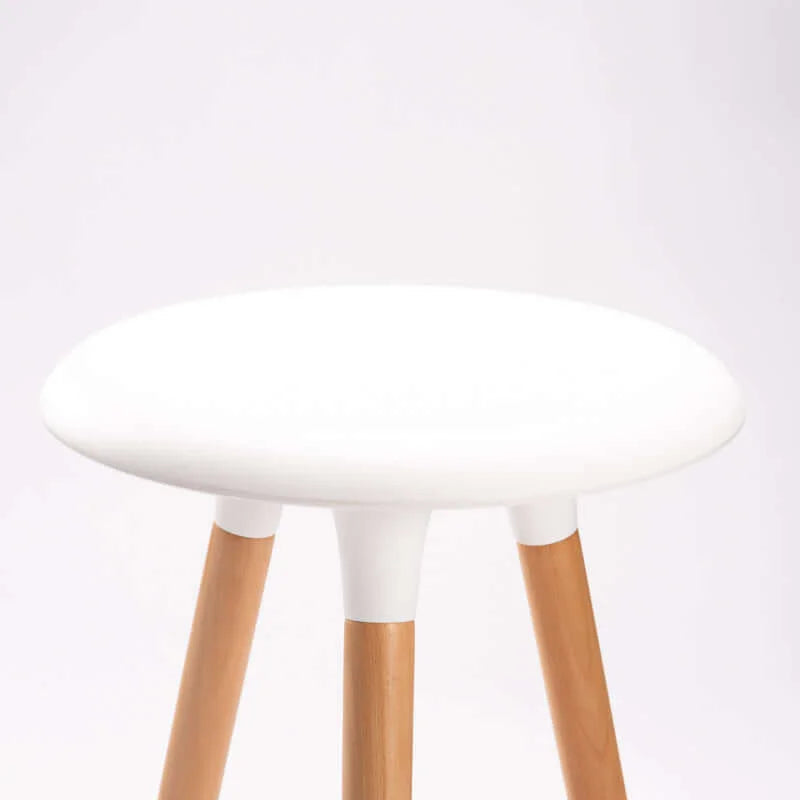 Yoyi Wooden Leg Barstool - White