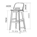 Chartreuse Luxury Wooden Leg Barstool