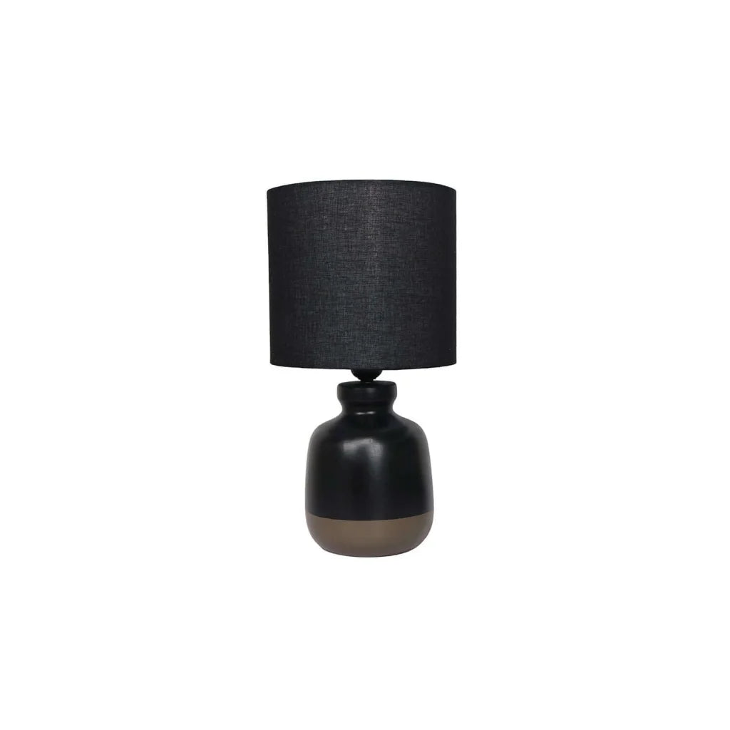 Zane Two Tone Black - Grey Fabric Shade