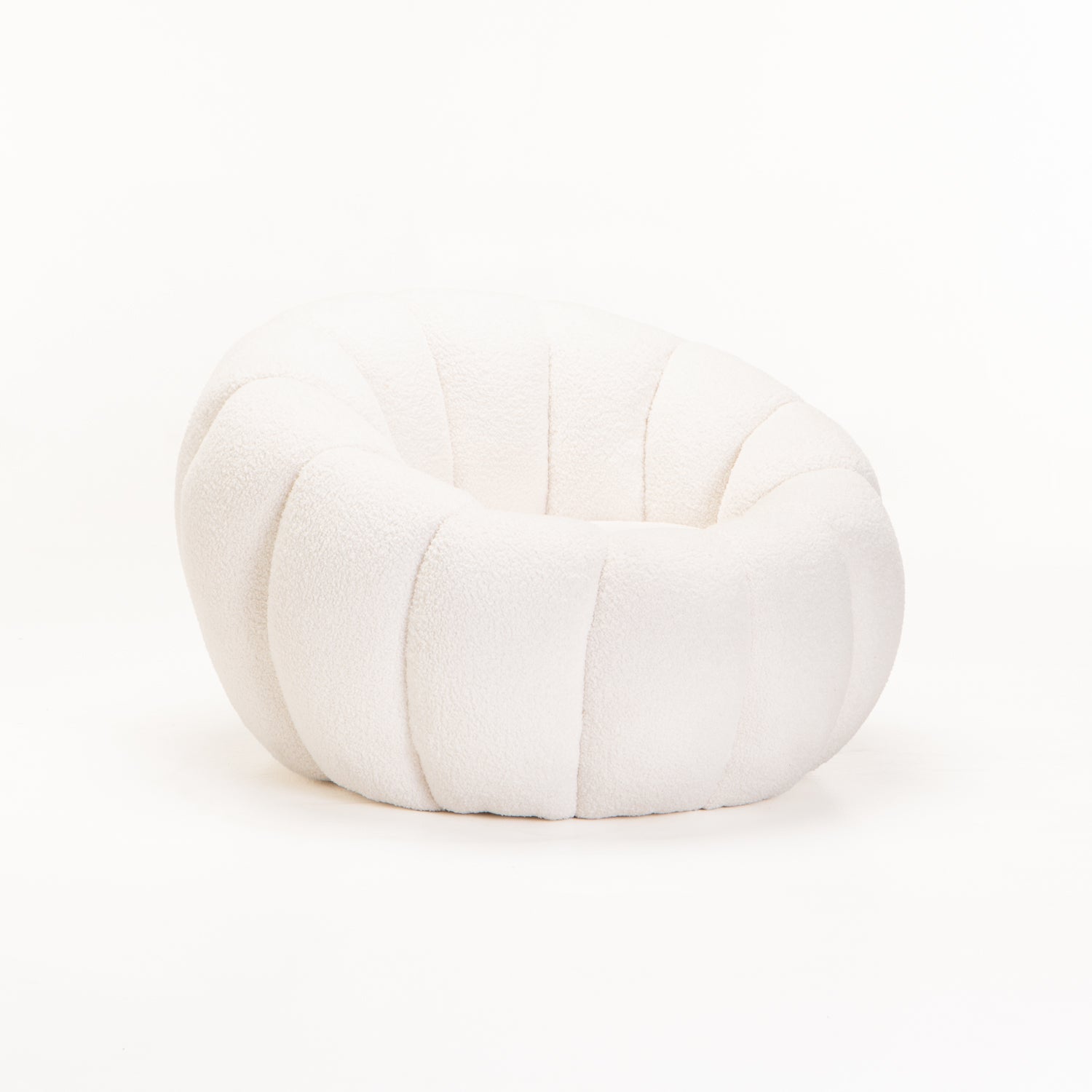 Zansi Fleece Fabric Chair - Cream