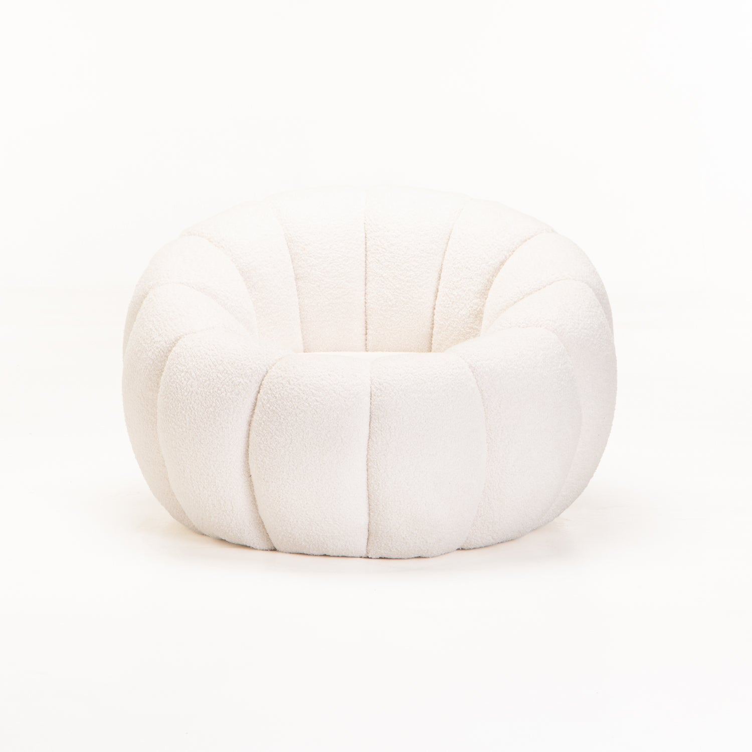 Zansi Fleece Fabric Chair - Cream
