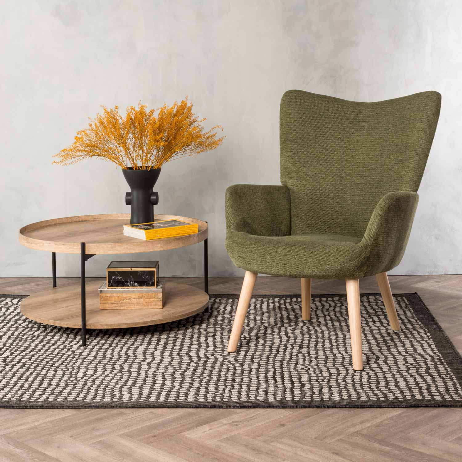 Zue Fabric Chair - Green