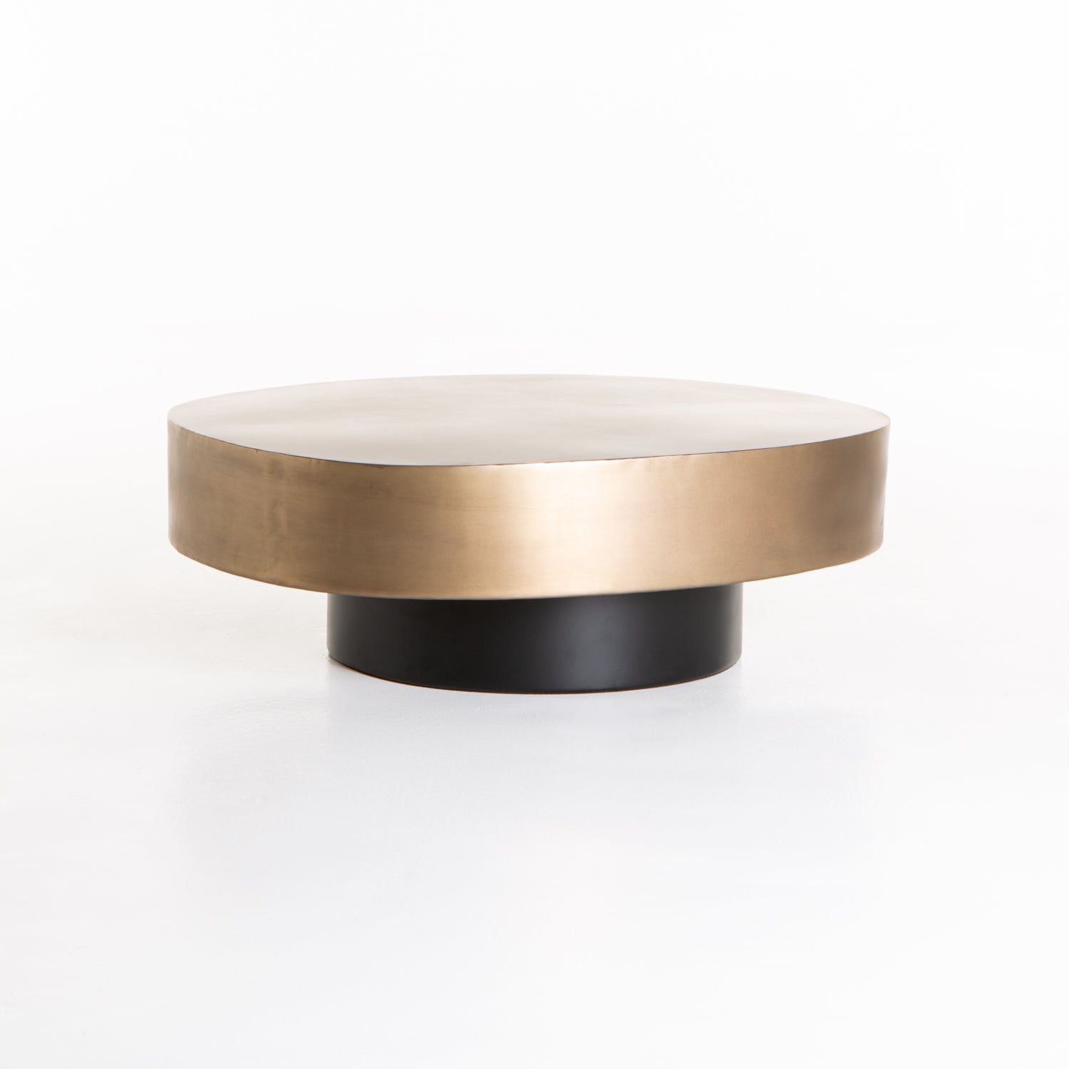 Absinthe 78x91cm Oval Coffee Table - Brass Antique