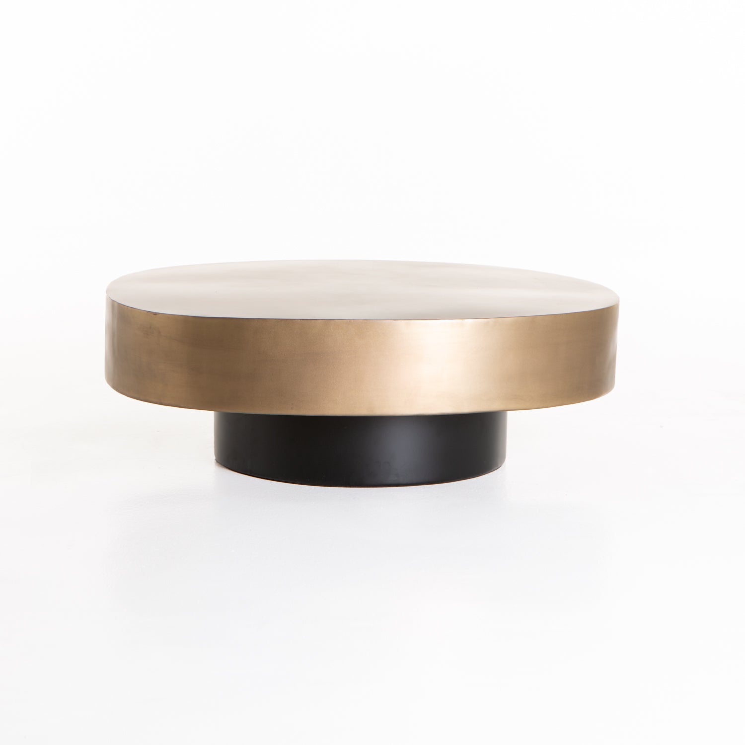 Absinthe 78x91cm Oval Coffee Table - Brass Antique