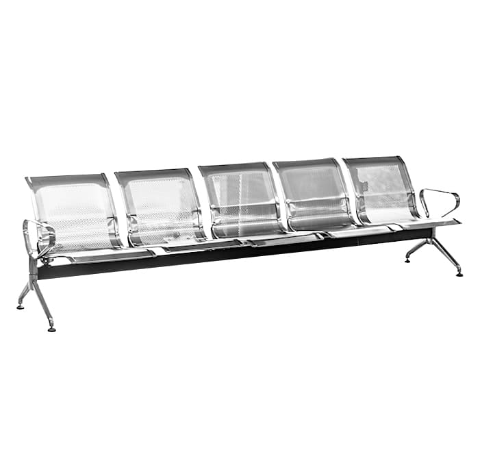 5 Seater Stainless Steel Waiting Area Bench