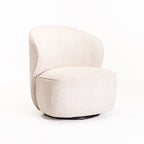 Saanvi Fabric Swivel Chair - Oatmeal