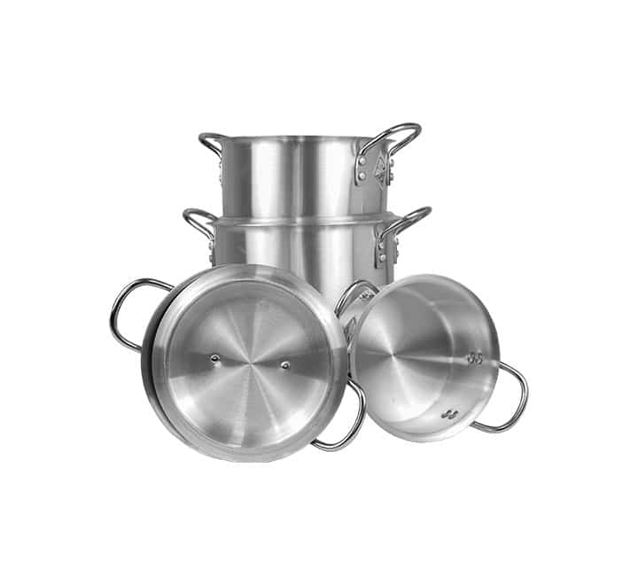 10pc Silver Pot Set
