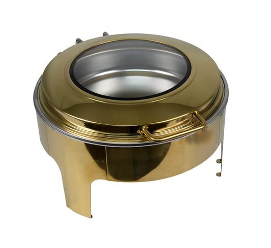 Round Flat Top Gold Chafing Dish