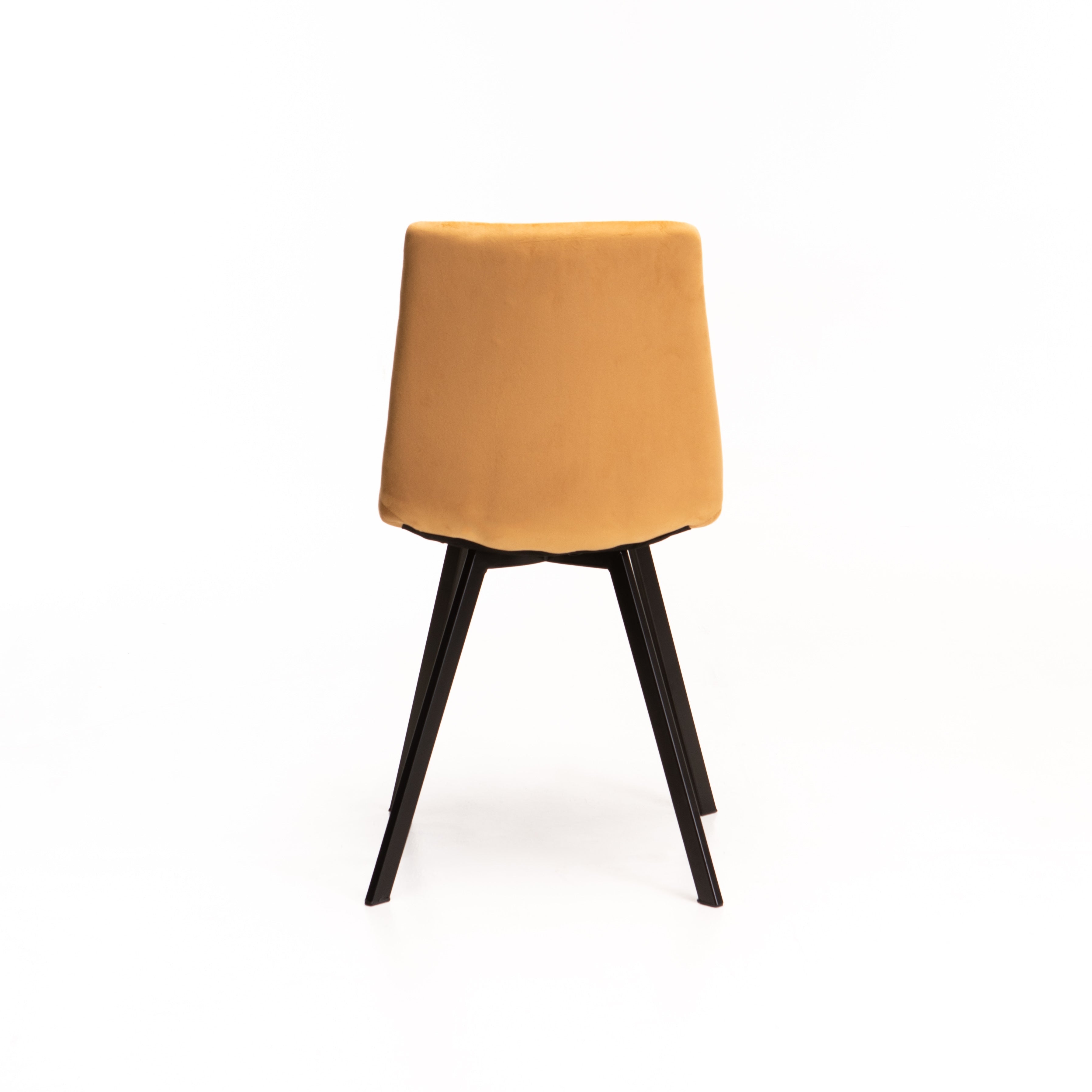 Brag velvet Dining Chair - Mustard