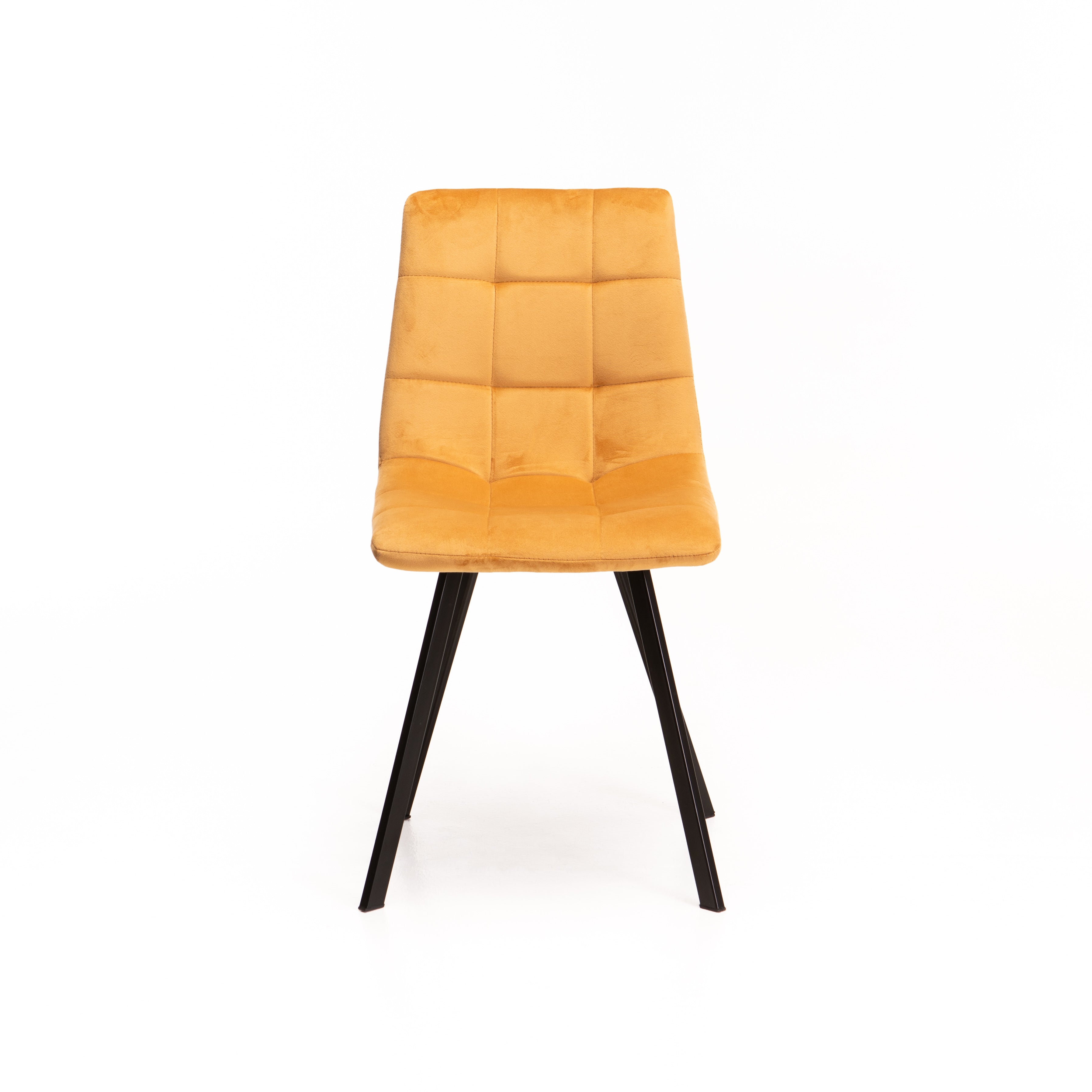 Brag velvet Dining Chair - Mustard