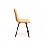 Brag velvet Dining Chair - Mustard
