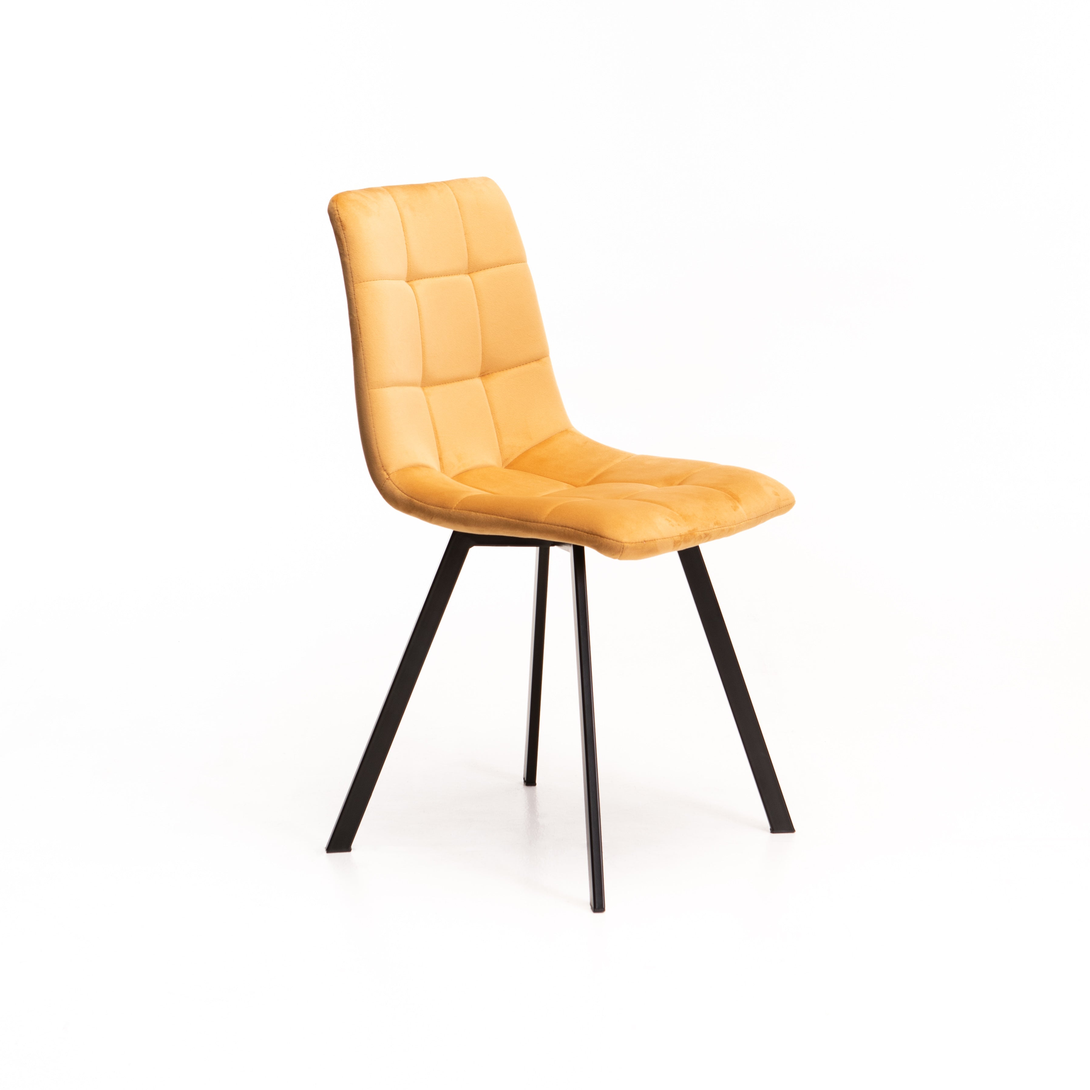 Brag velvet Dining Chair - Mustard