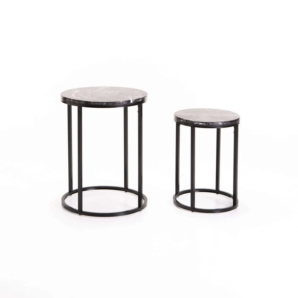 Musa Set Of 2 Tables - Black