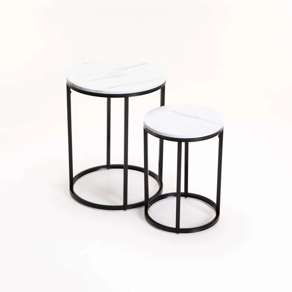 Musa Set Of 2 Tables - White