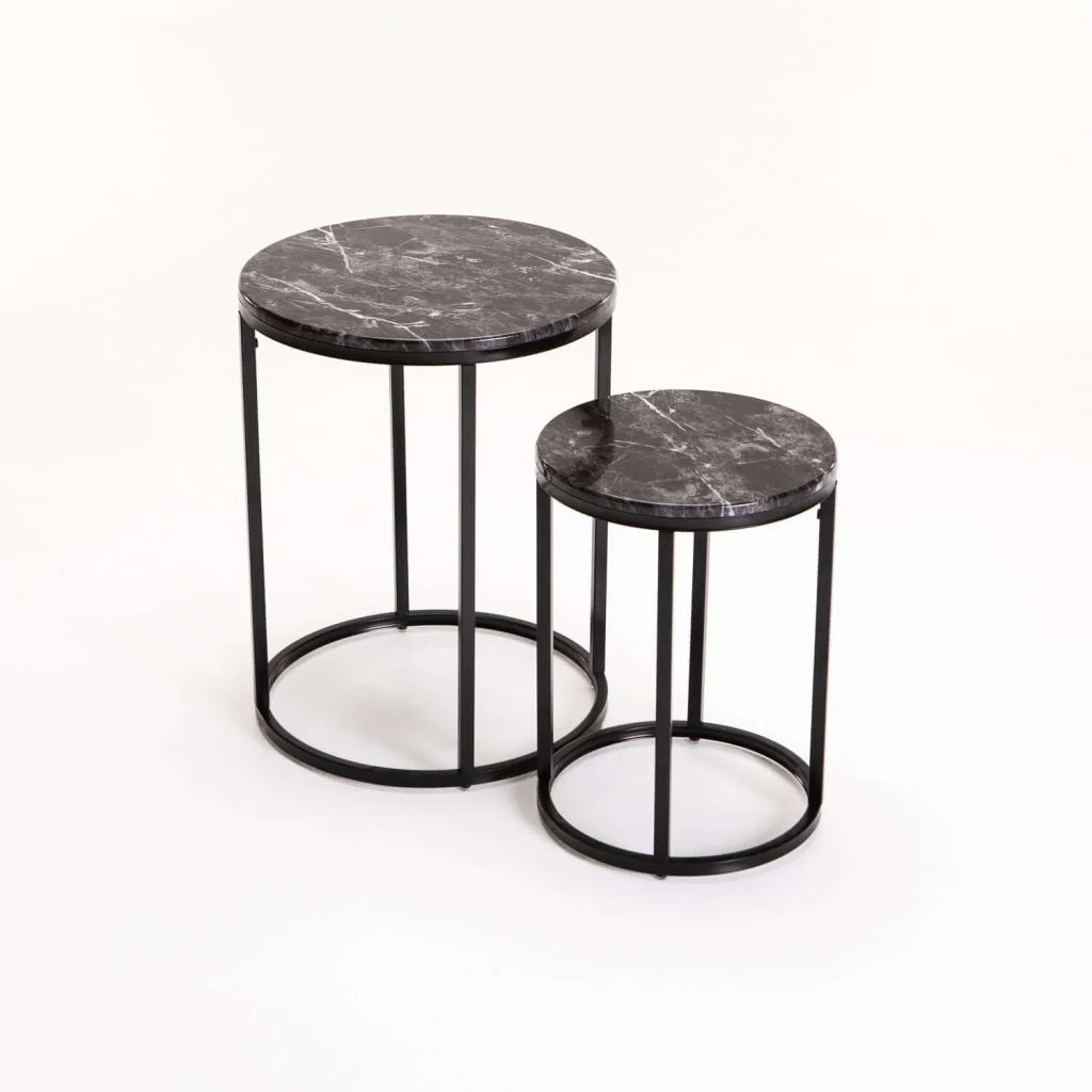 Musa Set Of 2 Tables - Black