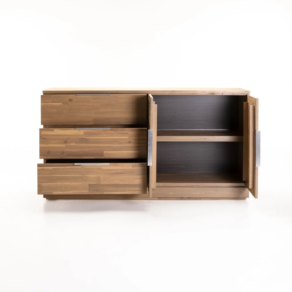 Pokey 3 Drawer 2 Door Sideboard