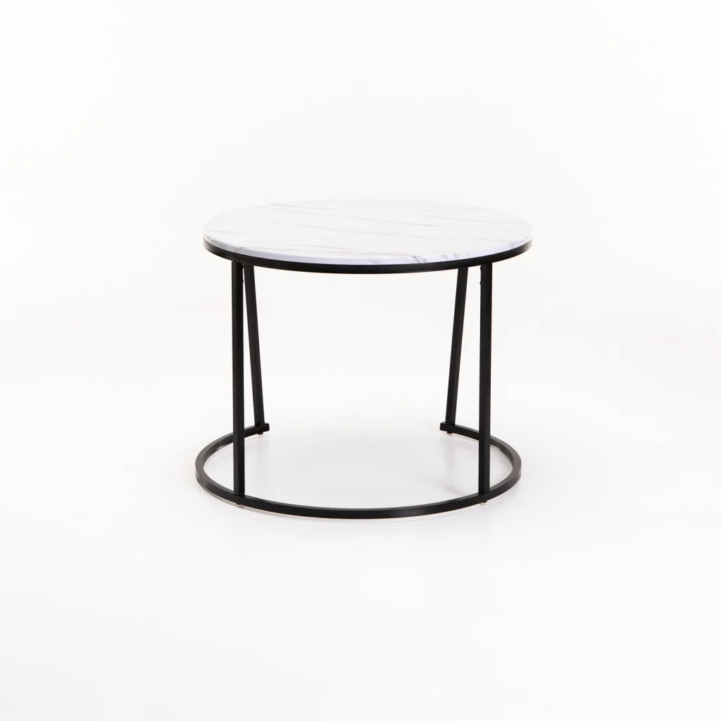 Schnapps Set Of 2 Tables - Black/White