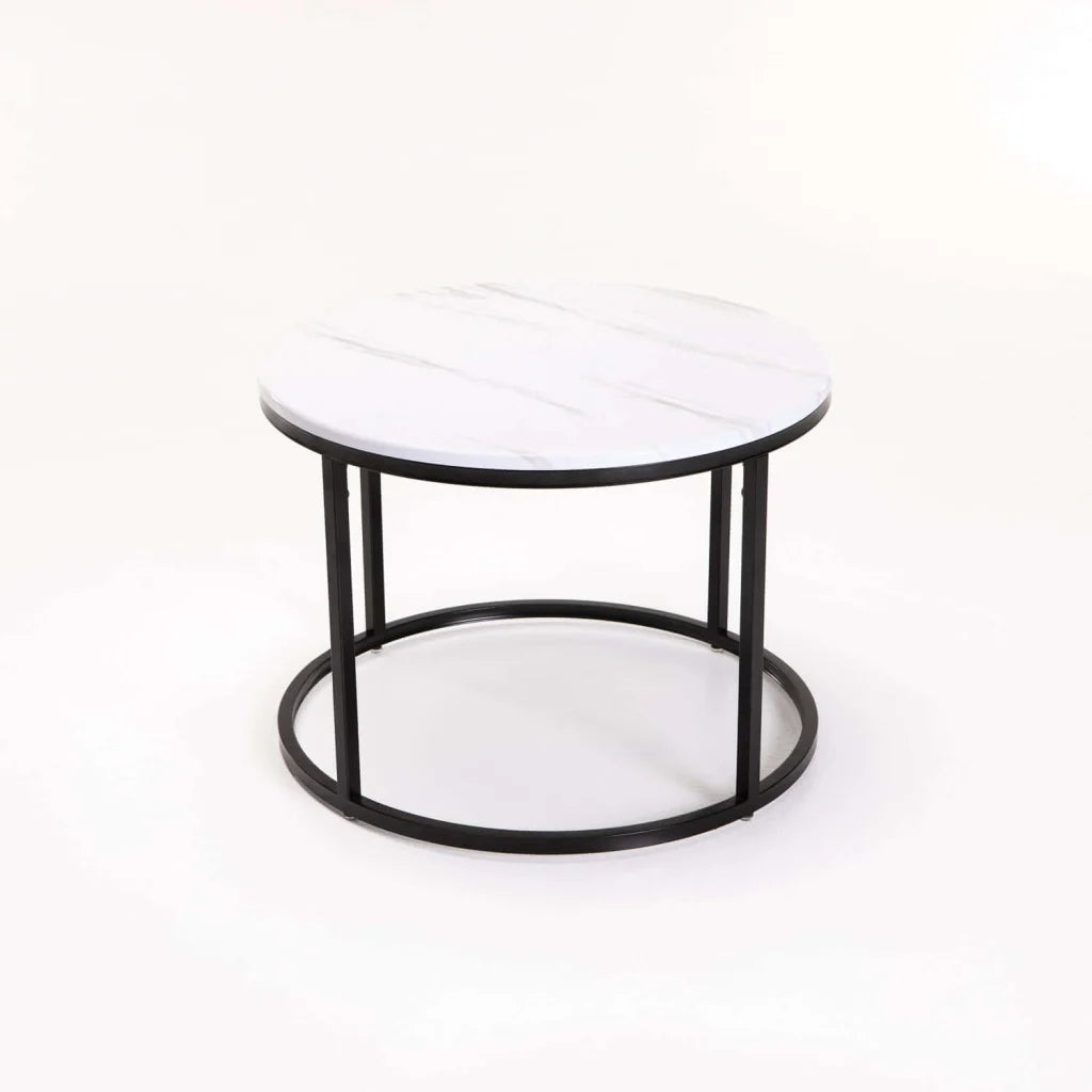 Schnapps Set Of 2 Tables - Black/White