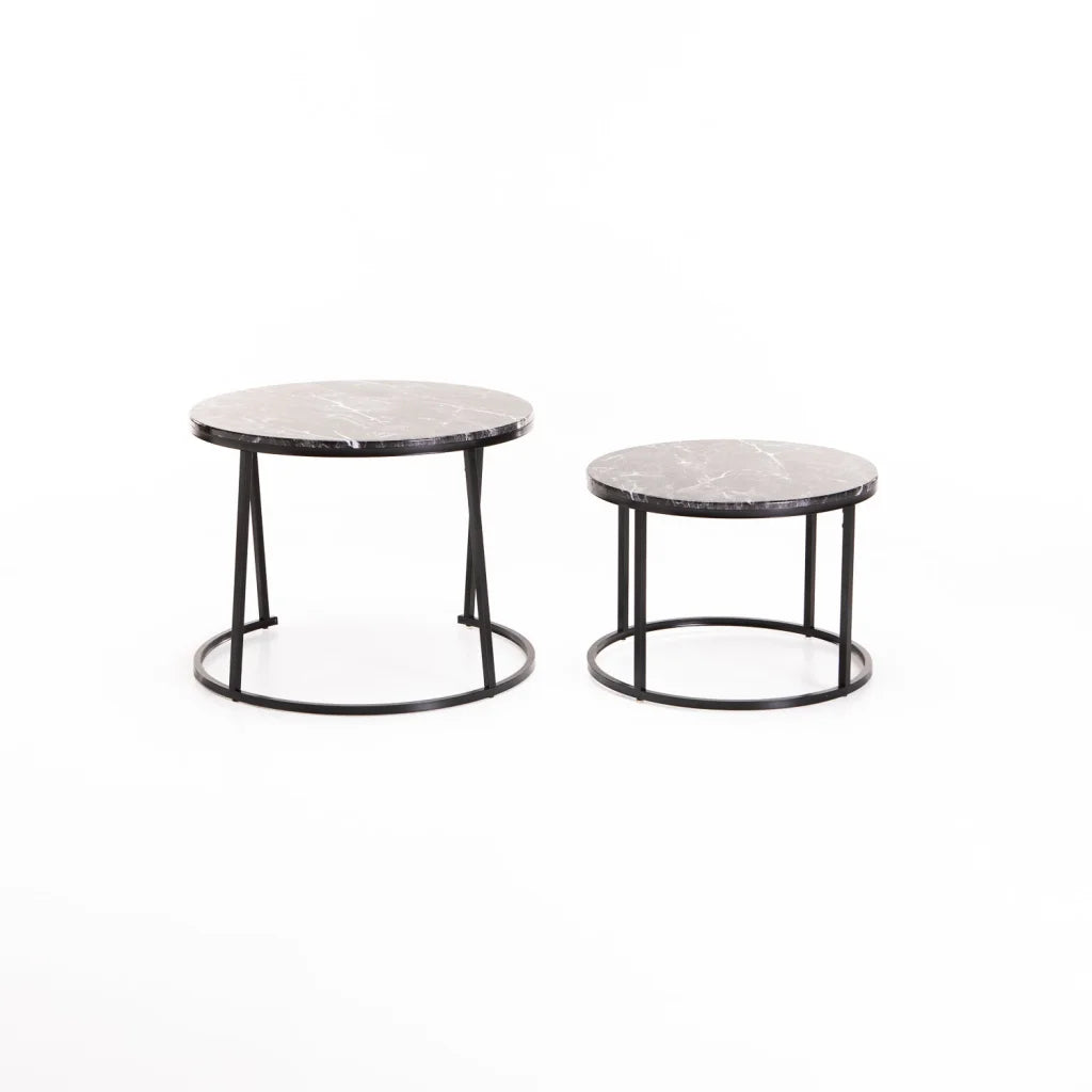 Schnapps Set Of 2 Tables - Black/Black