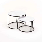 Schnapps Set Of 2 Tables - Black/White