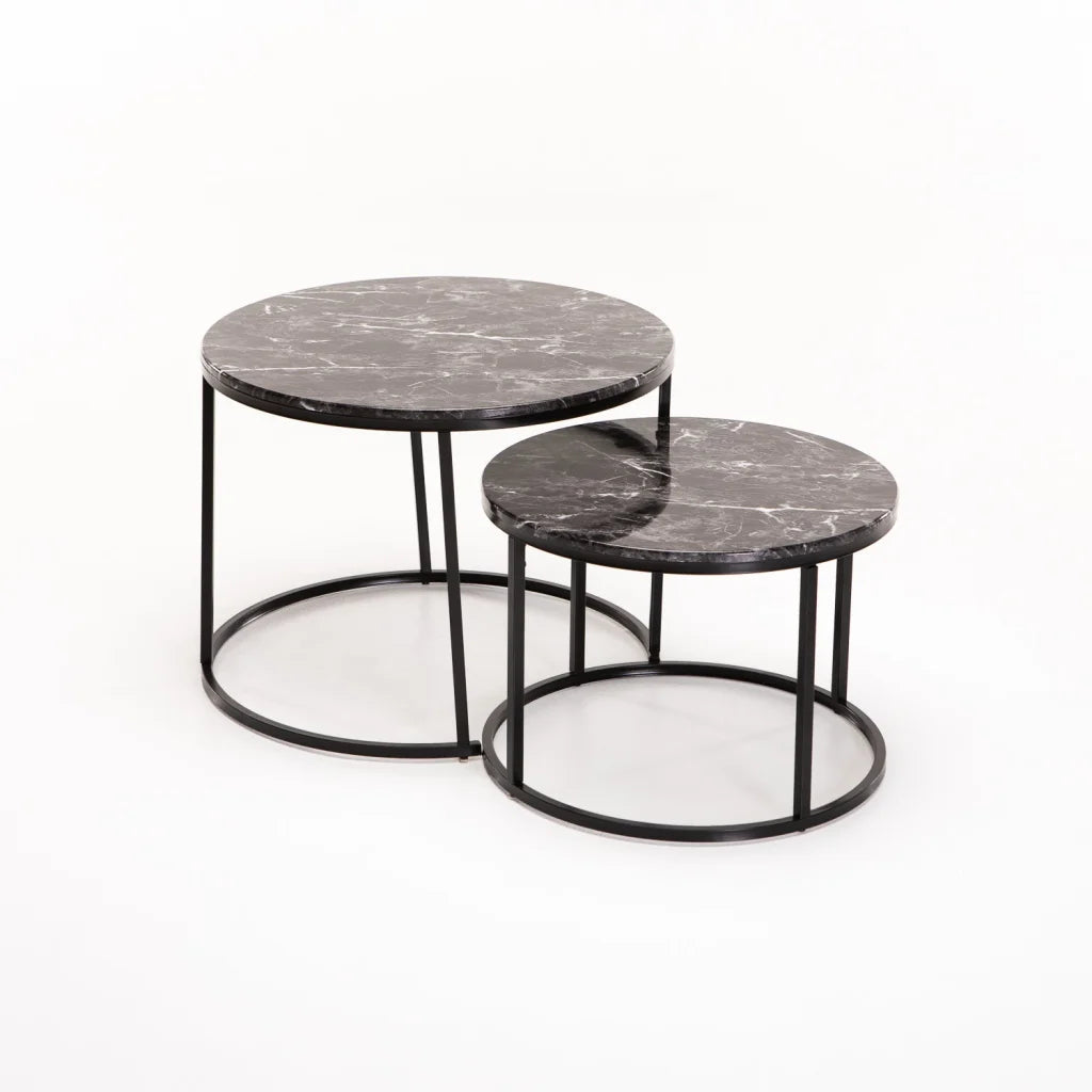 Schnapps Set Of 2 Tables - Black/Black