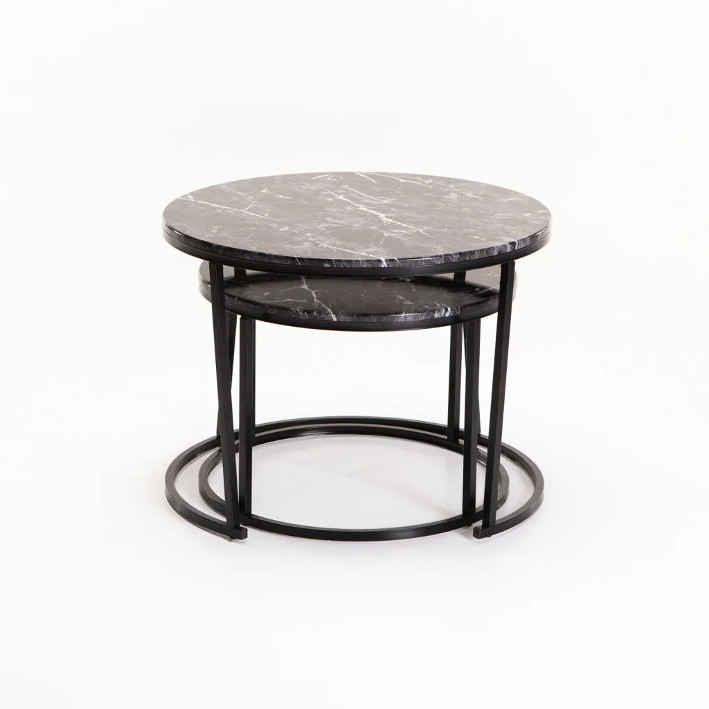 Schnapps Set Of 2 Tables - Black/Black