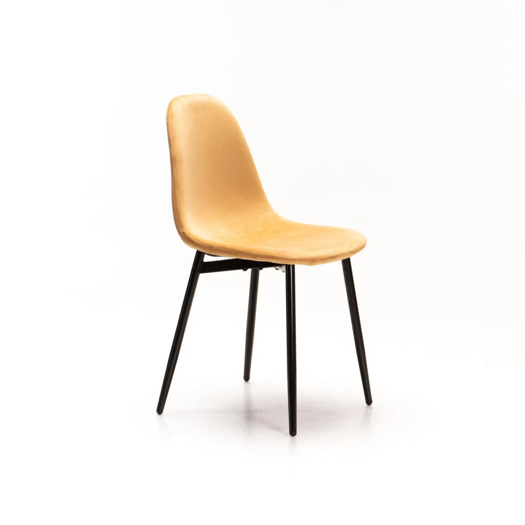 Sewela Velvet Dining Chair - Mustard