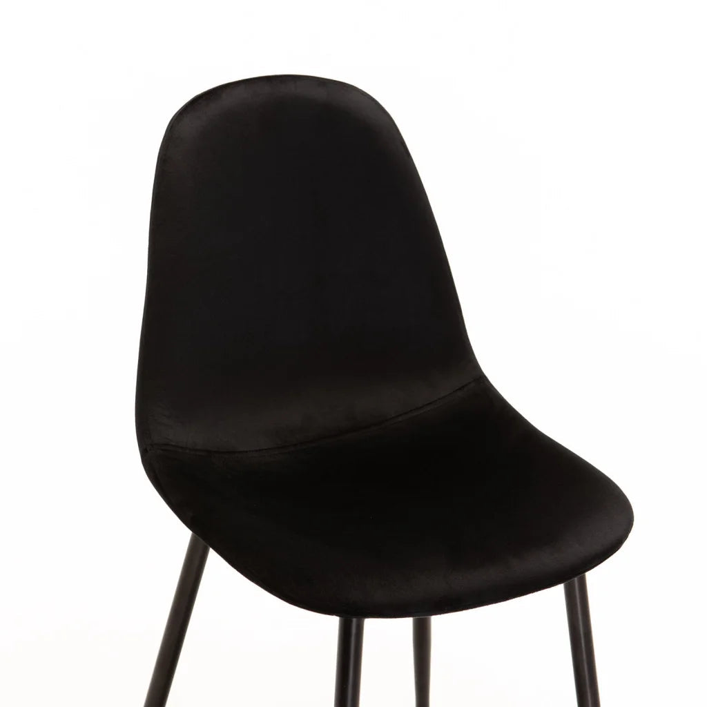 Sewela Velvet Dining Chair - Black