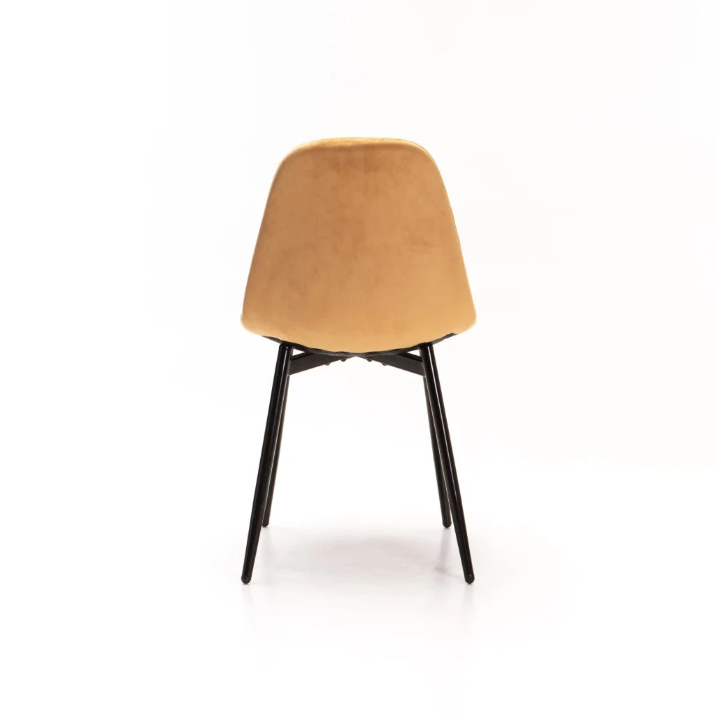 Sewela Velvet Dining Chair - Mustard