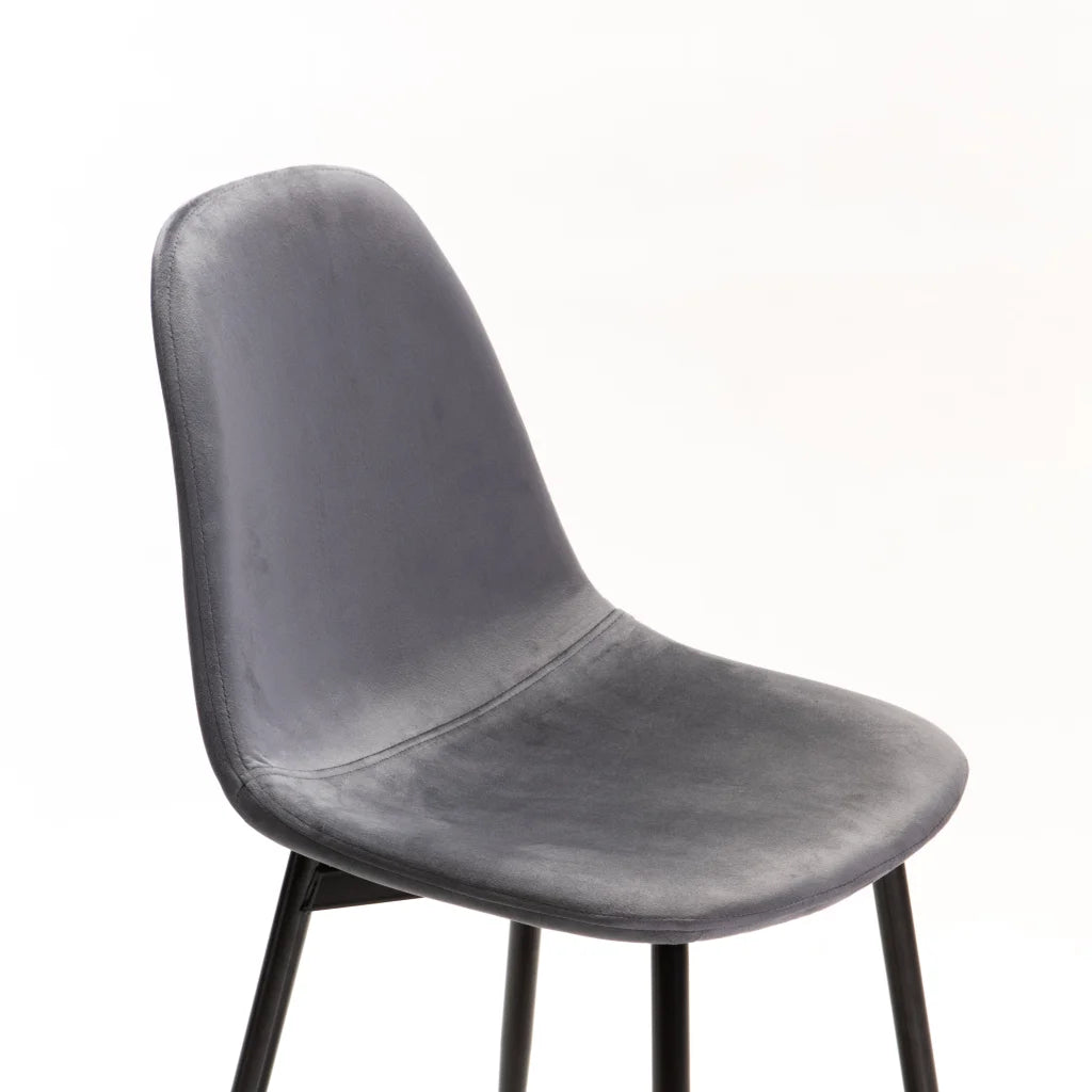 Sewela Velvet Dining Chair - Grey