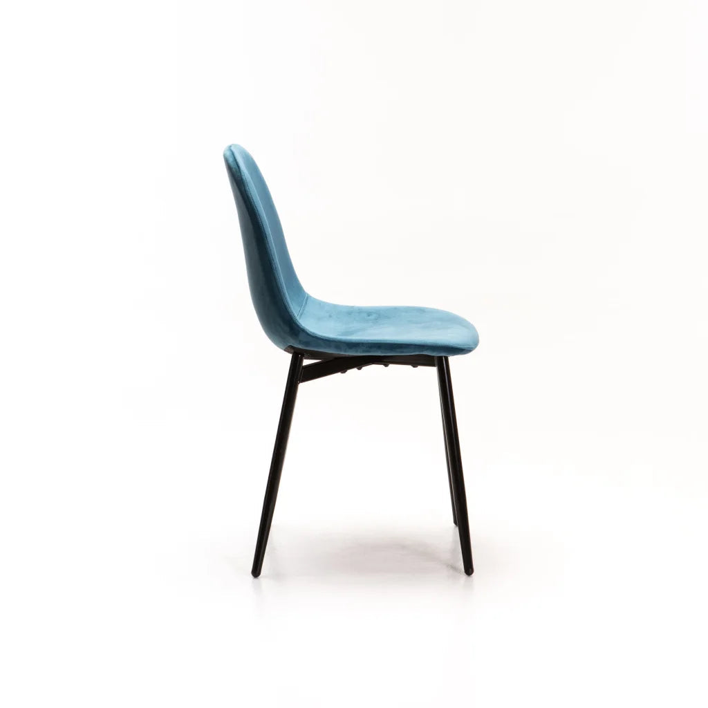 Sewela Velvet Dining Chair - Petrol Blue