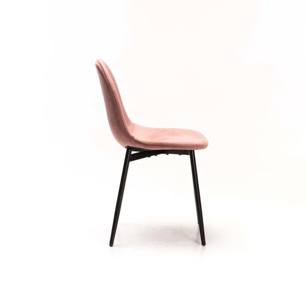 Sewela Velvet Dining Chair - Blush
