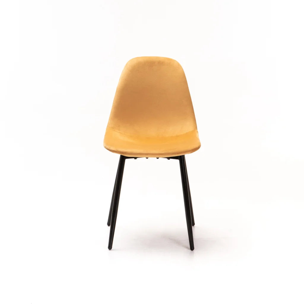 Sewela Velvet Dining Chair - Mustard