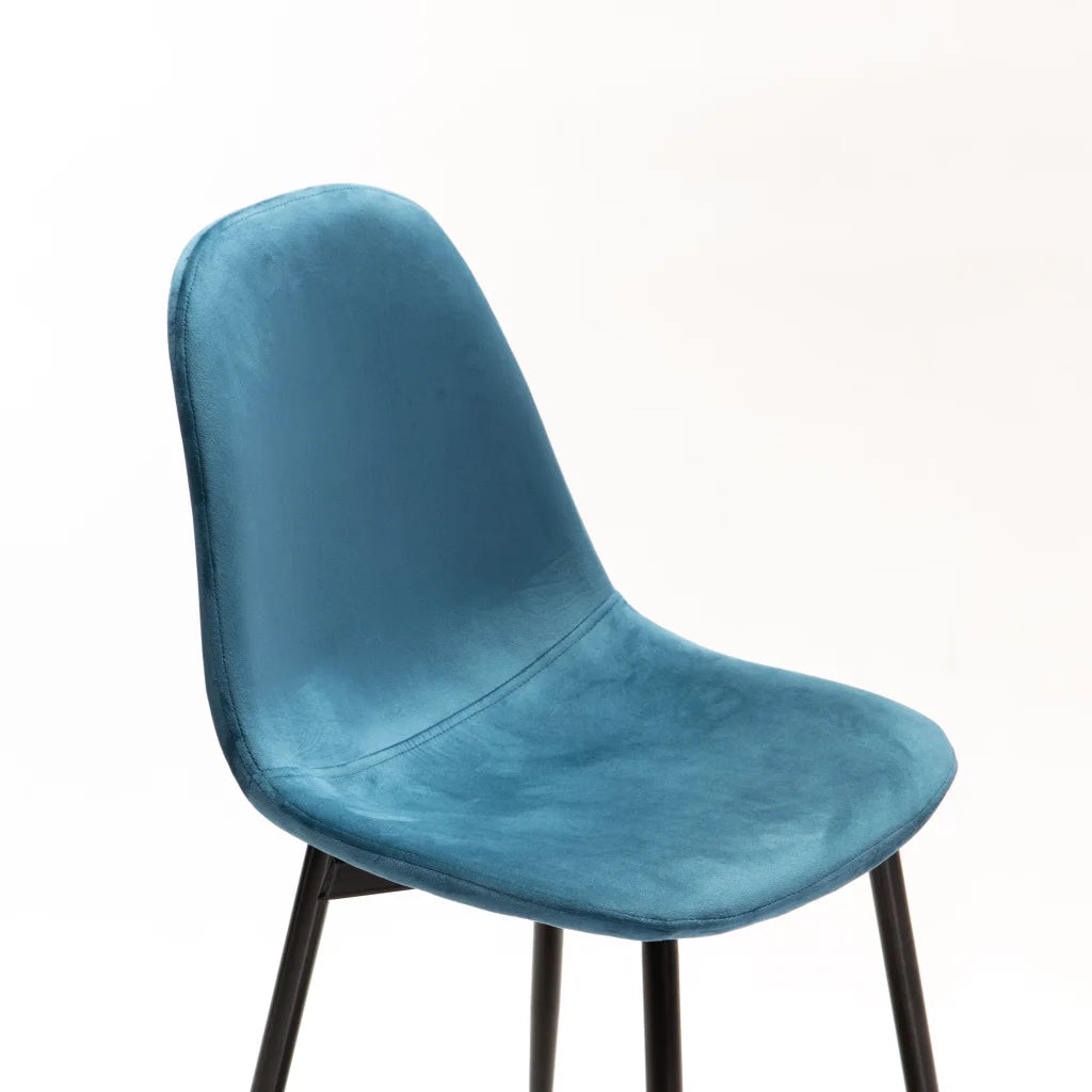 Sewela Velvet Dining Chair - Petrol Blue