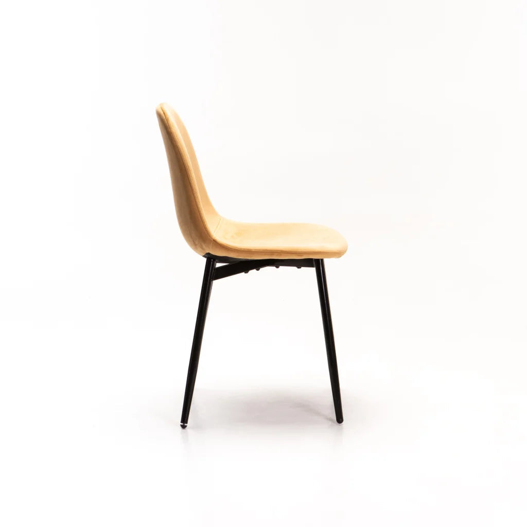 Sewela Velvet Dining Chair - Mustard