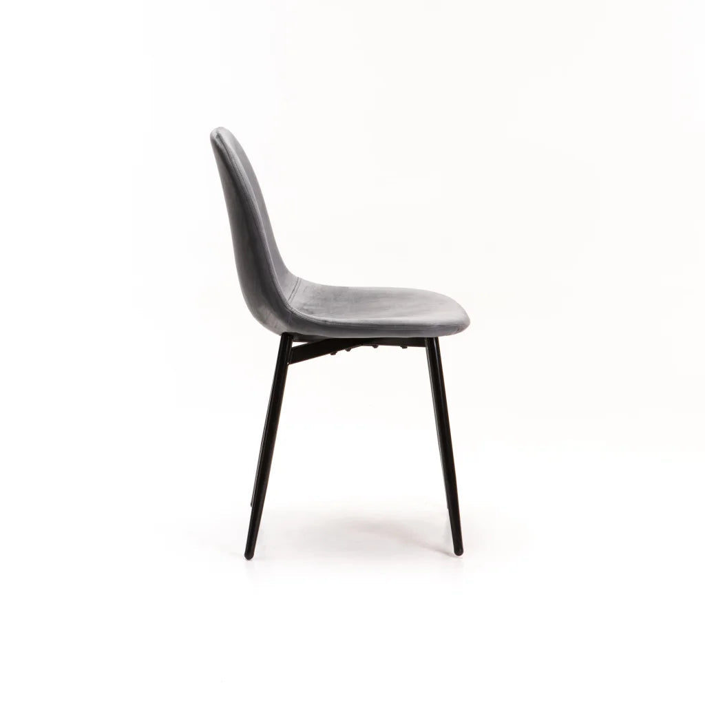 Sewela Velvet Dining Chair - Grey