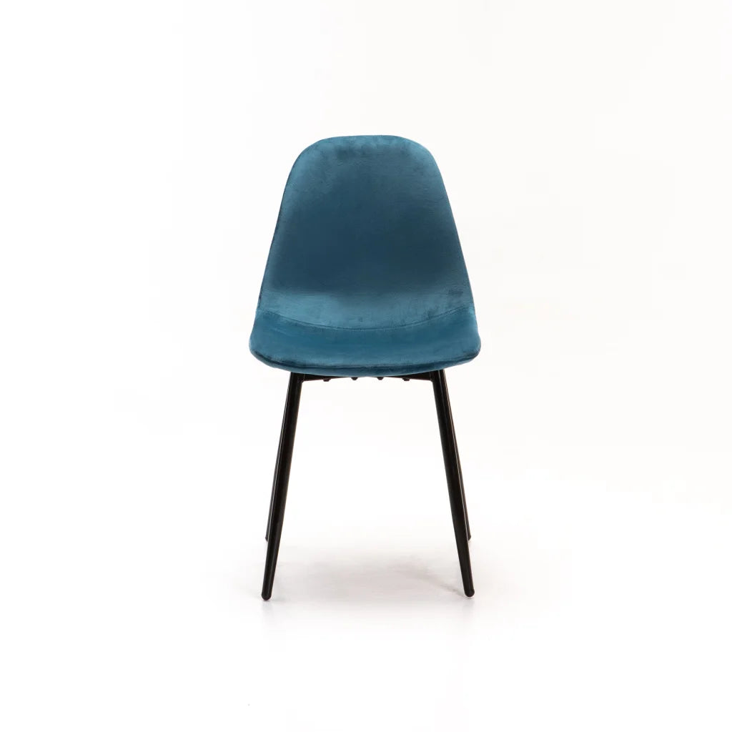 Sewela Velvet Dining Chair - Petrol Blue