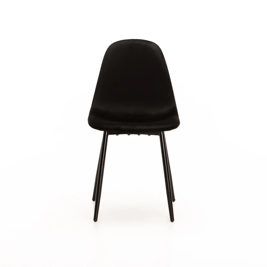 Sewela Velvet Dining Chair - Black