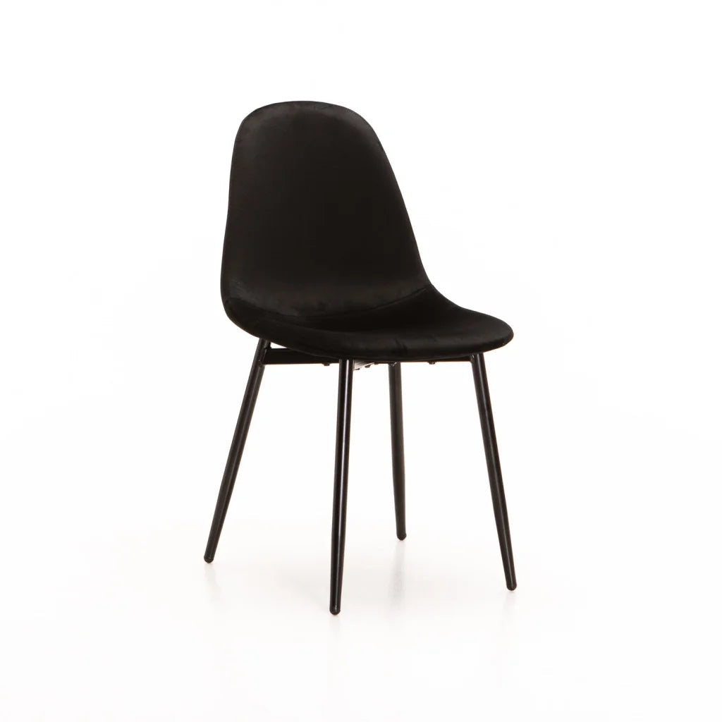 Sewela Velvet Dining Chair - Black