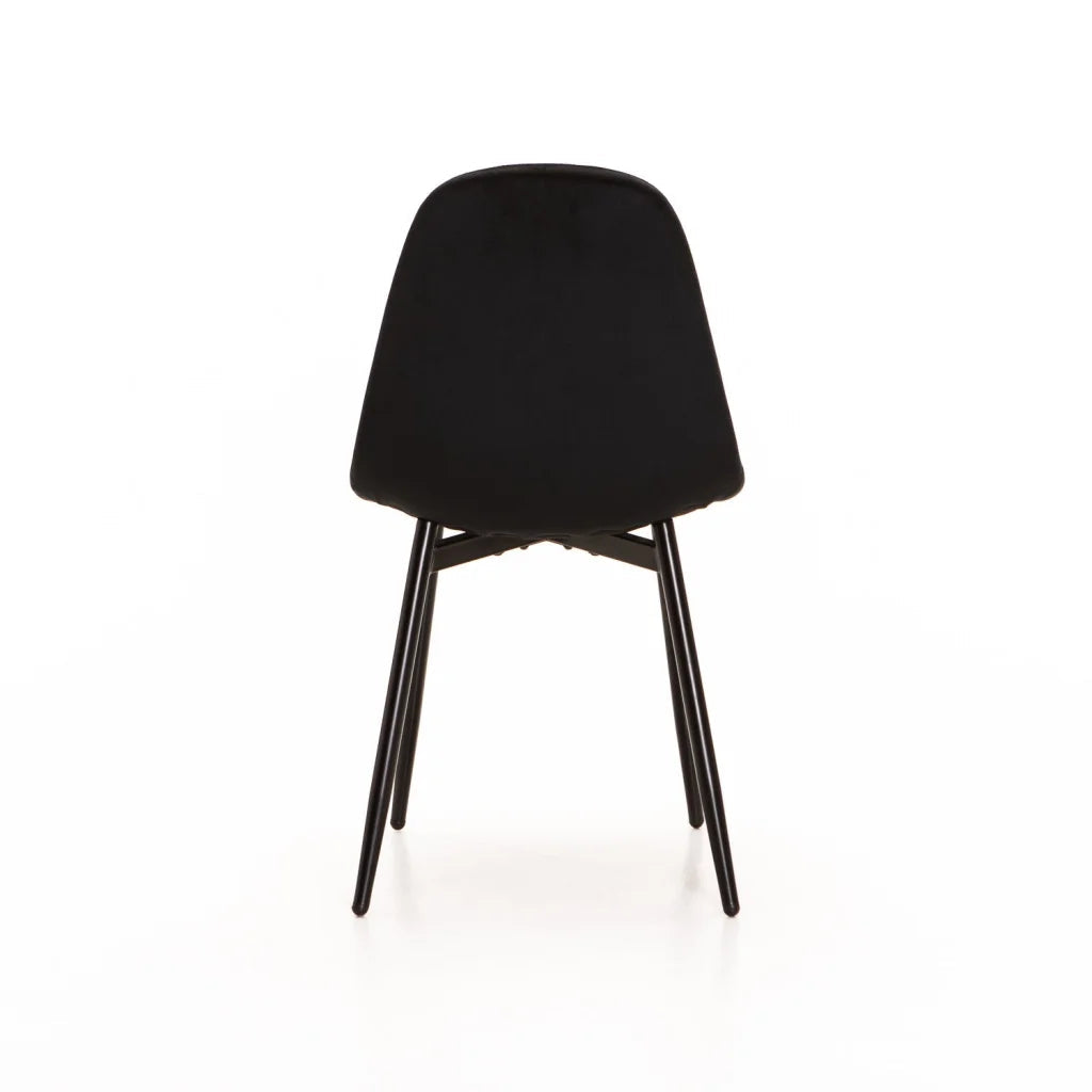 Sewela Velvet Dining Chair - Black