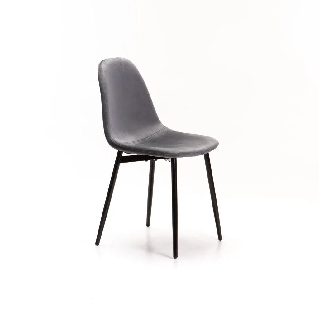 Sewela Velvet Dining Chair - Grey
