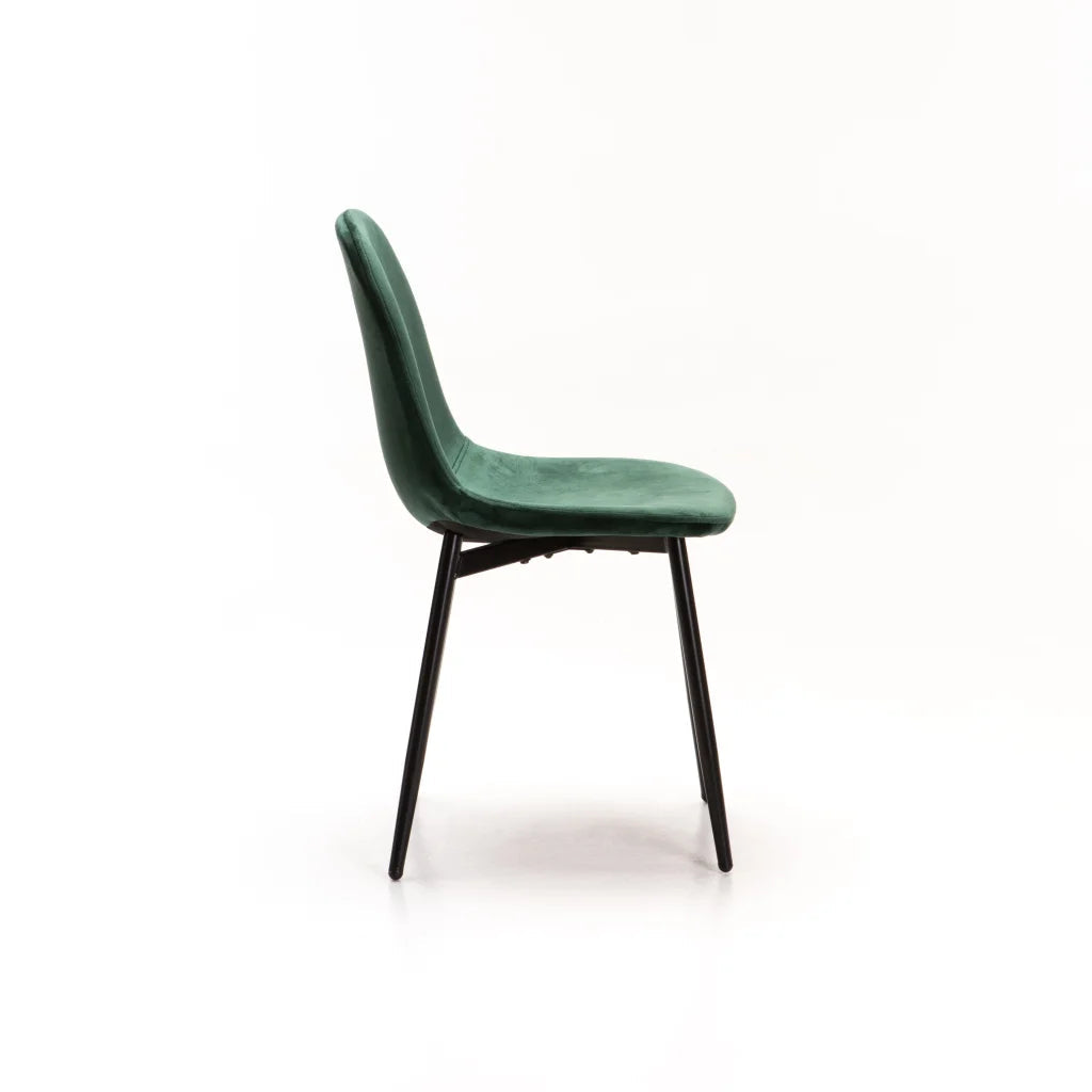 Sewela Velvet Dining Chair - Green