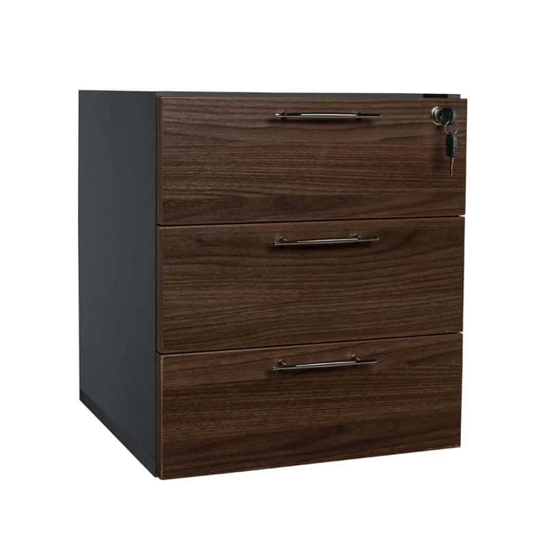 Millennials 3 Drawer Unit For Desks - Walnut