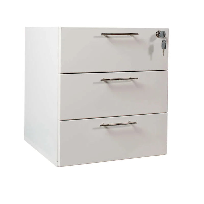 Millennials 3 Drawer Unit For Desks - White