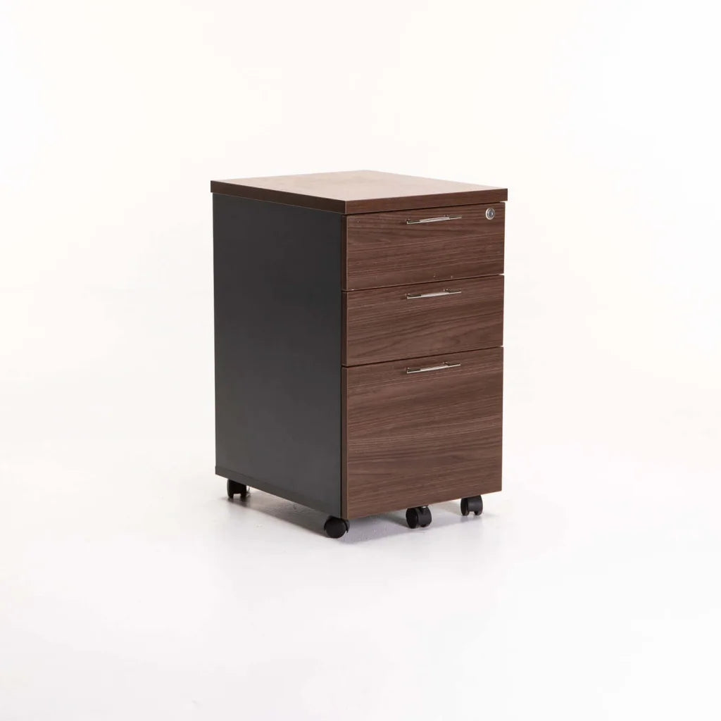 Millenials Mobile 3 Drawer Unit - Walnut