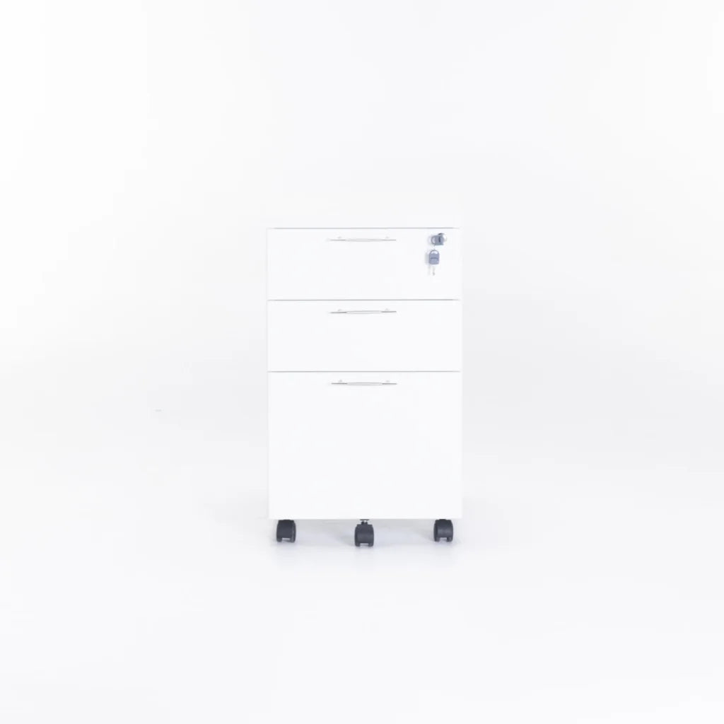 Millenials Mobile 3 Drawer Unit - White