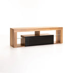 Konjac 160cm TV Unit - Wild Oak / Black