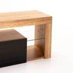 Konjac 160cm TV Unit - Wild Oak / Black