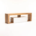 Konjac 160cm TV Unit - Wild Oak / White