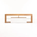 Konjac 160cm TV Unit - Wild Oak / White